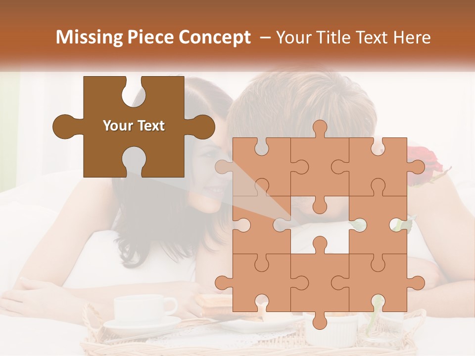 A Man And Woman Laying In Bed With A Rose PowerPoint Template