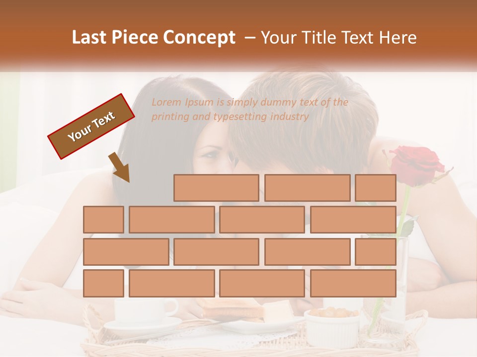 A Man And Woman Laying In Bed With A Rose PowerPoint Template