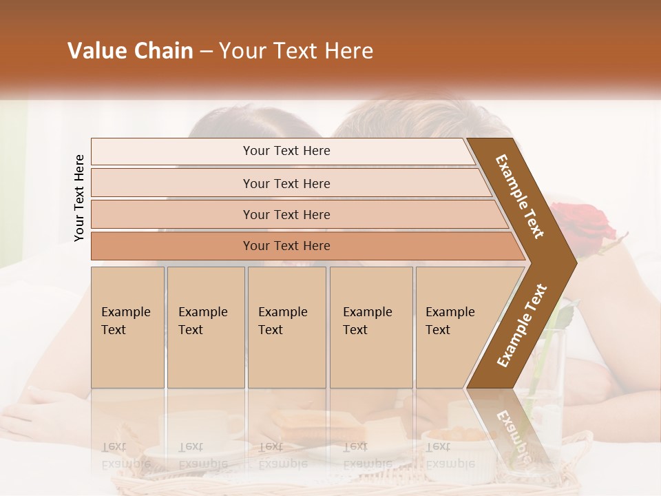 A Man And Woman Laying In Bed With A Rose PowerPoint Template