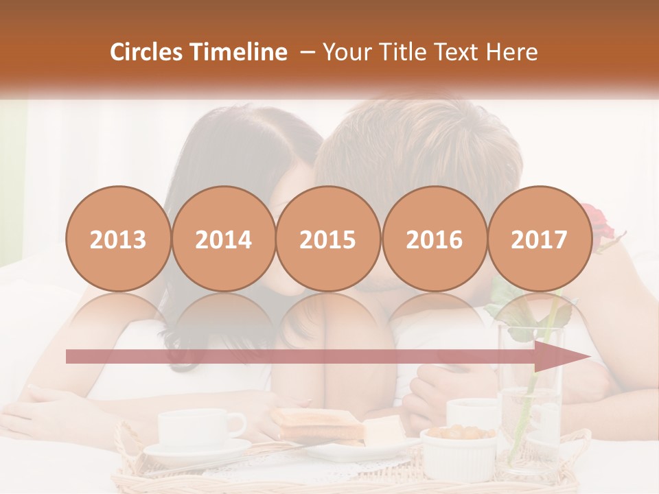 A Man And Woman Laying In Bed With A Rose PowerPoint Template