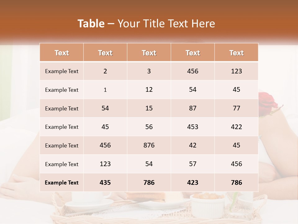 A Man And Woman Laying In Bed With A Rose PowerPoint Template