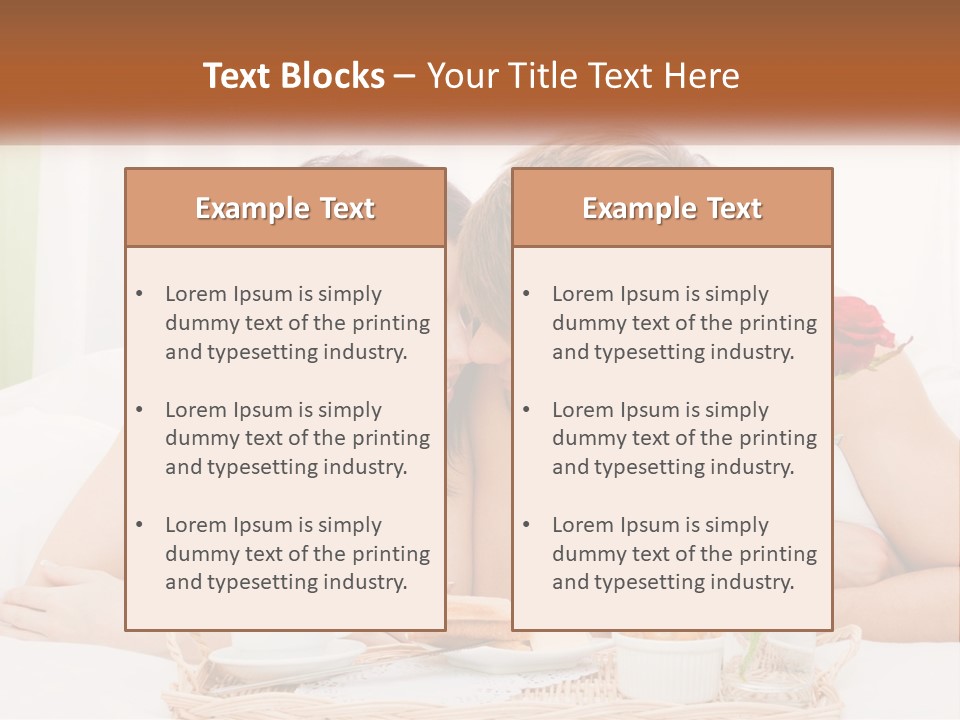 A Man And Woman Laying In Bed With A Rose PowerPoint Template