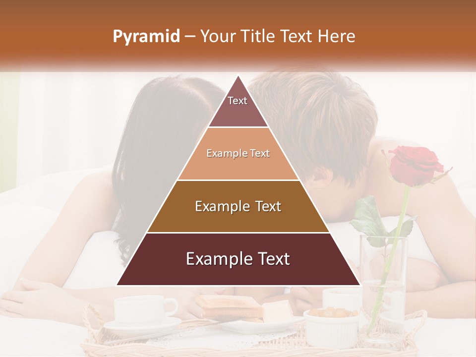 A Man And Woman Laying In Bed With A Rose PowerPoint Template