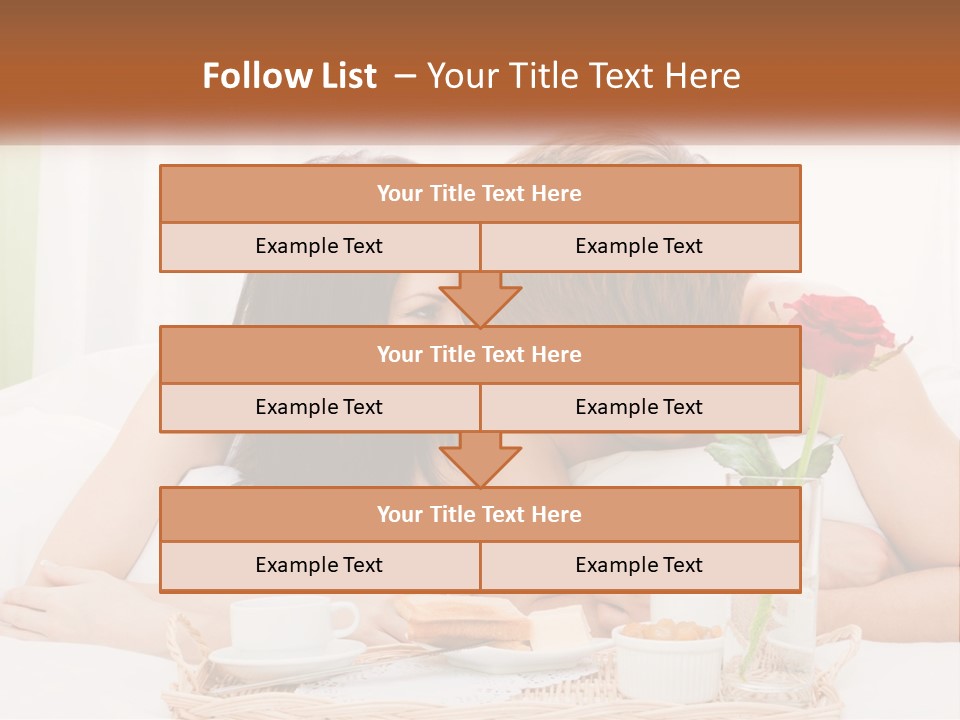 A Man And Woman Laying In Bed With A Rose PowerPoint Template