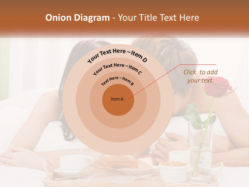 A Man And Woman Laying In Bed With A Rose PowerPoint Template