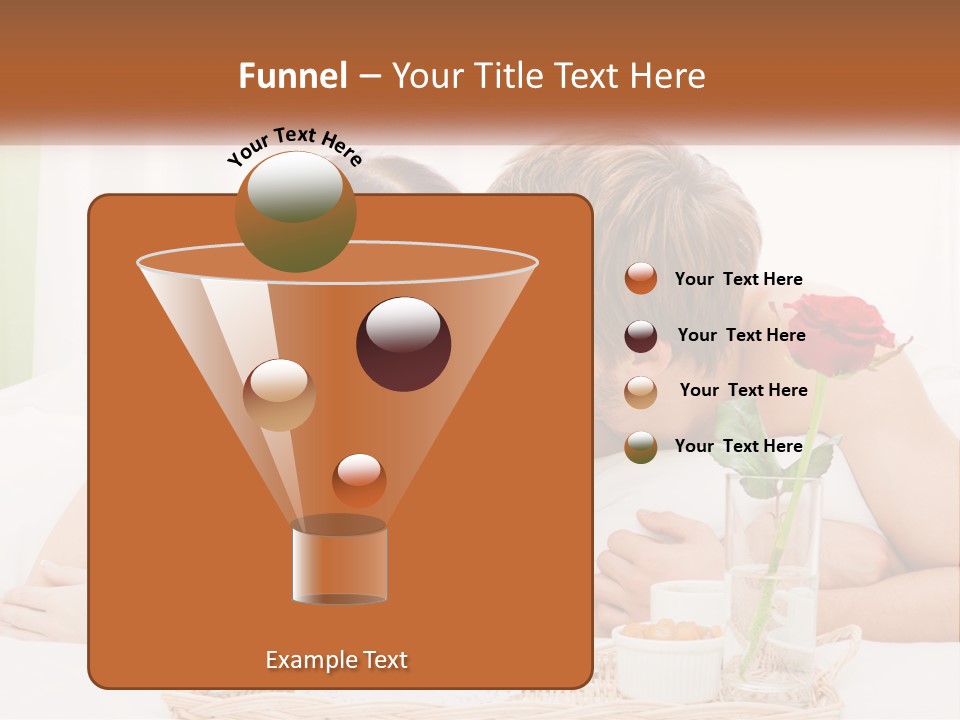 A Man And Woman Laying In Bed With A Rose PowerPoint Template