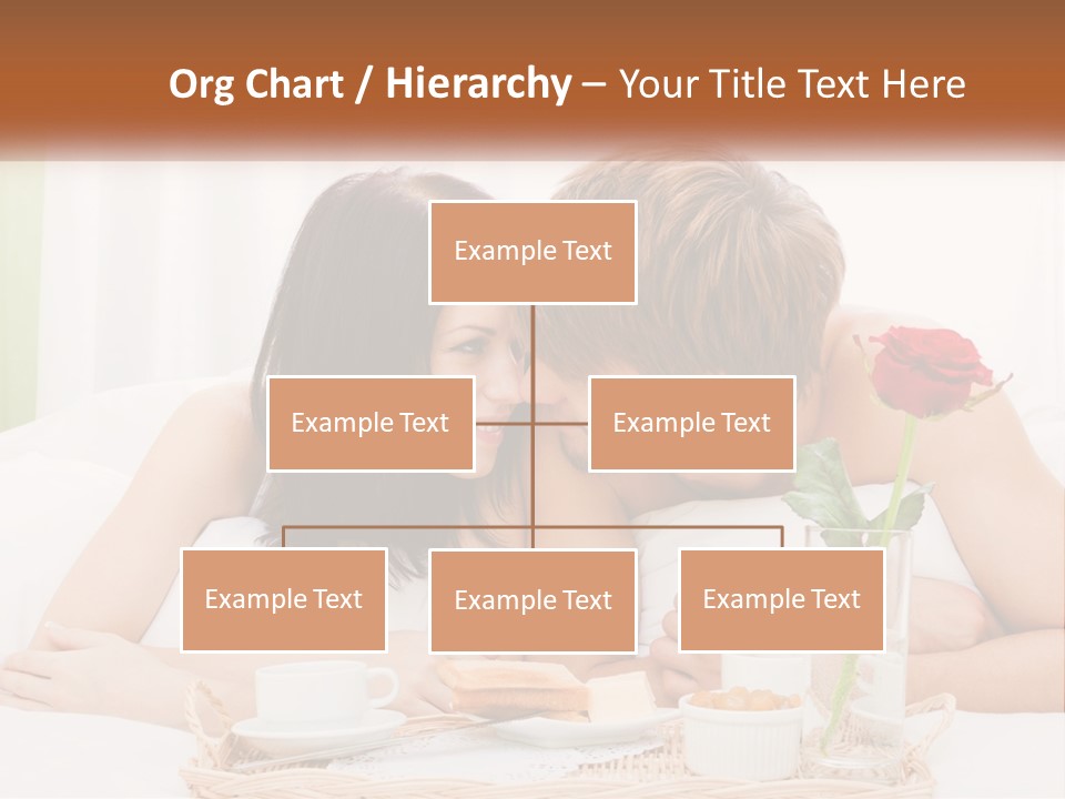 A Man And Woman Laying In Bed With A Rose PowerPoint Template