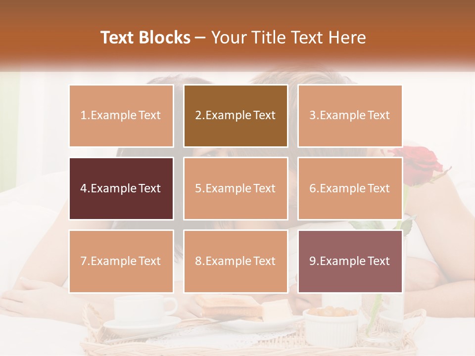 A Man And Woman Laying In Bed With A Rose PowerPoint Template