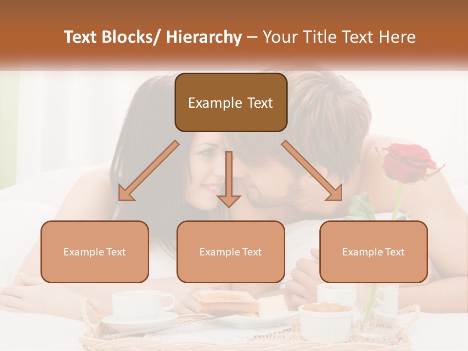 A Man And Woman Laying In Bed With A Rose PowerPoint Template