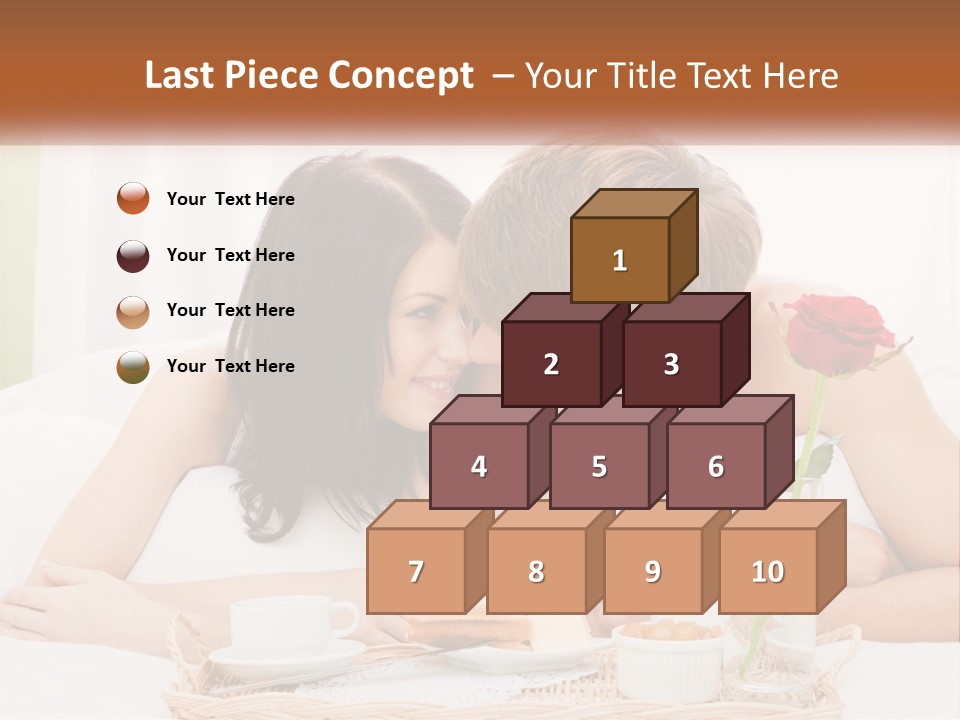 A Man And Woman Laying In Bed With A Rose PowerPoint Template