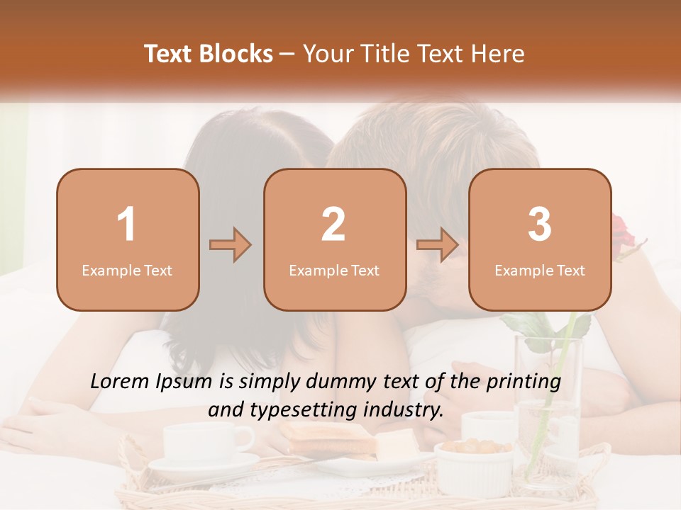 A Man And Woman Laying In Bed With A Rose PowerPoint Template