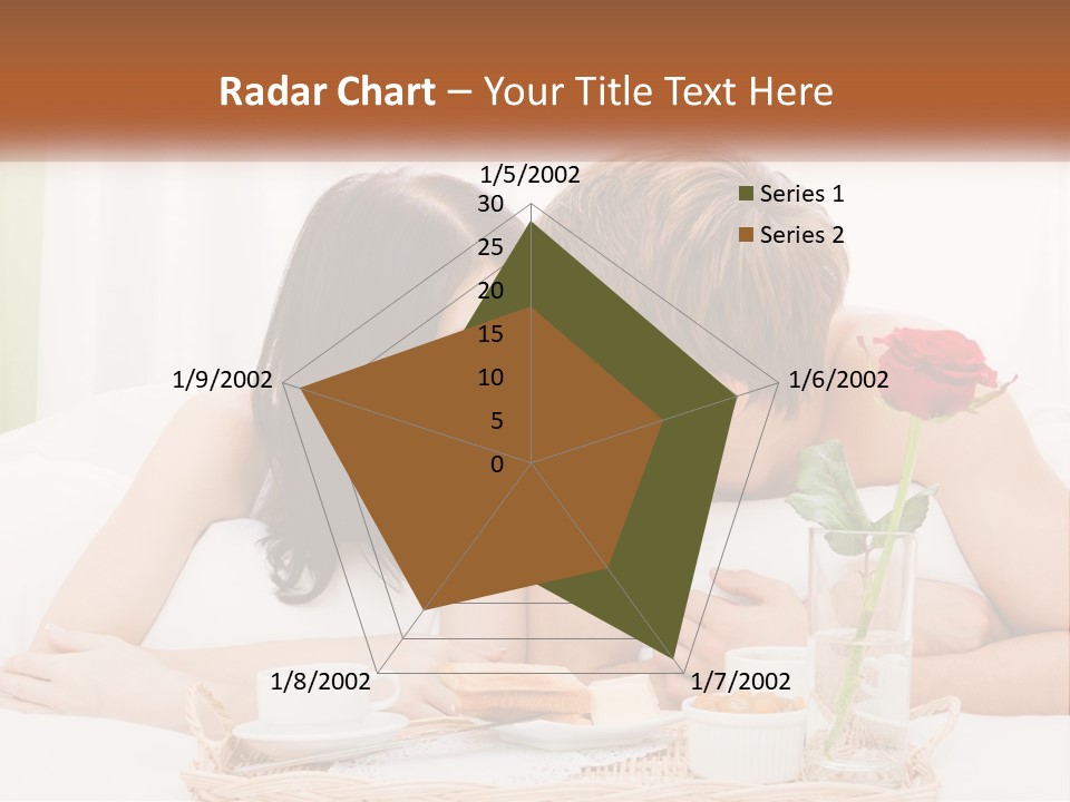 A Man And Woman Laying In Bed With A Rose PowerPoint Template