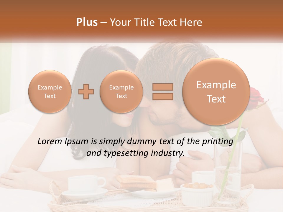 A Man And Woman Laying In Bed With A Rose PowerPoint Template