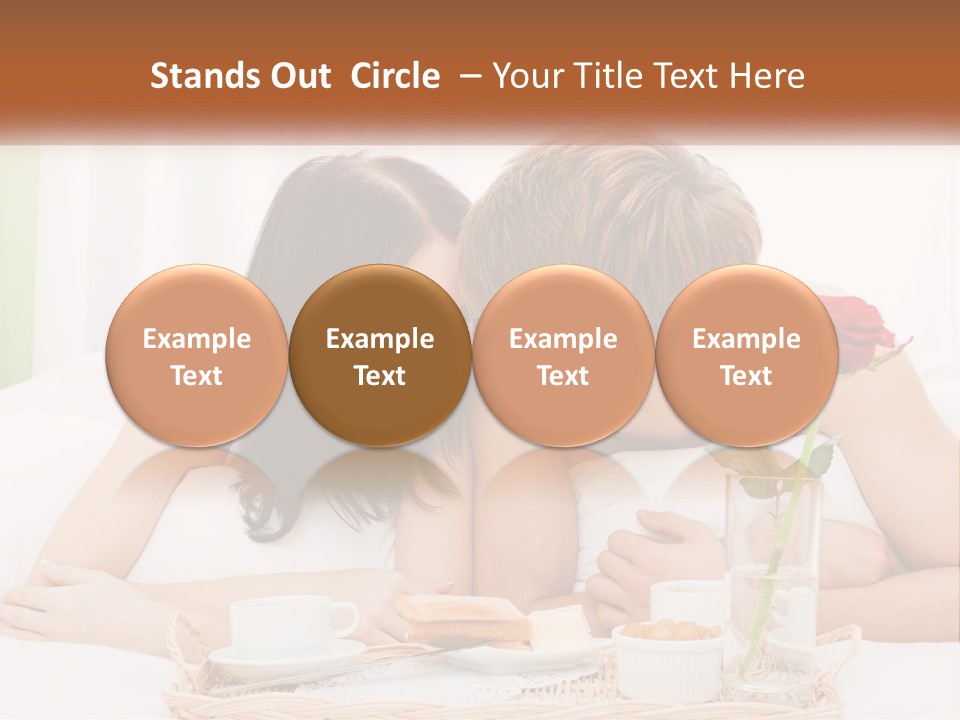 A Man And Woman Laying In Bed With A Rose PowerPoint Template