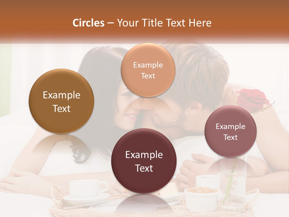 A Man And Woman Laying In Bed With A Rose PowerPoint Template