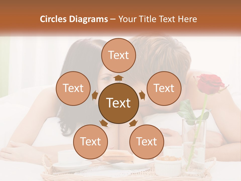 A Man And Woman Laying In Bed With A Rose PowerPoint Template