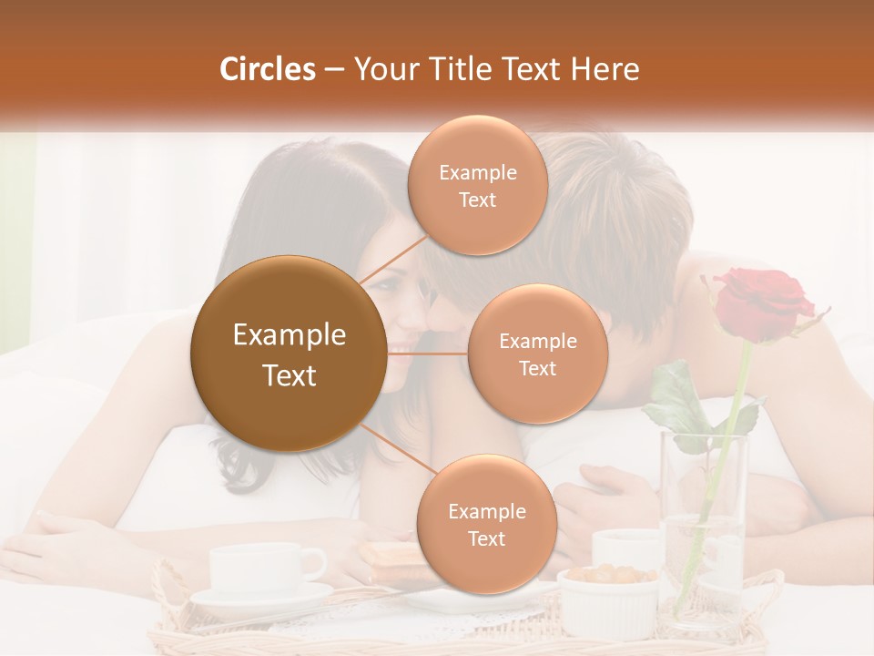 A Man And Woman Laying In Bed With A Rose PowerPoint Template