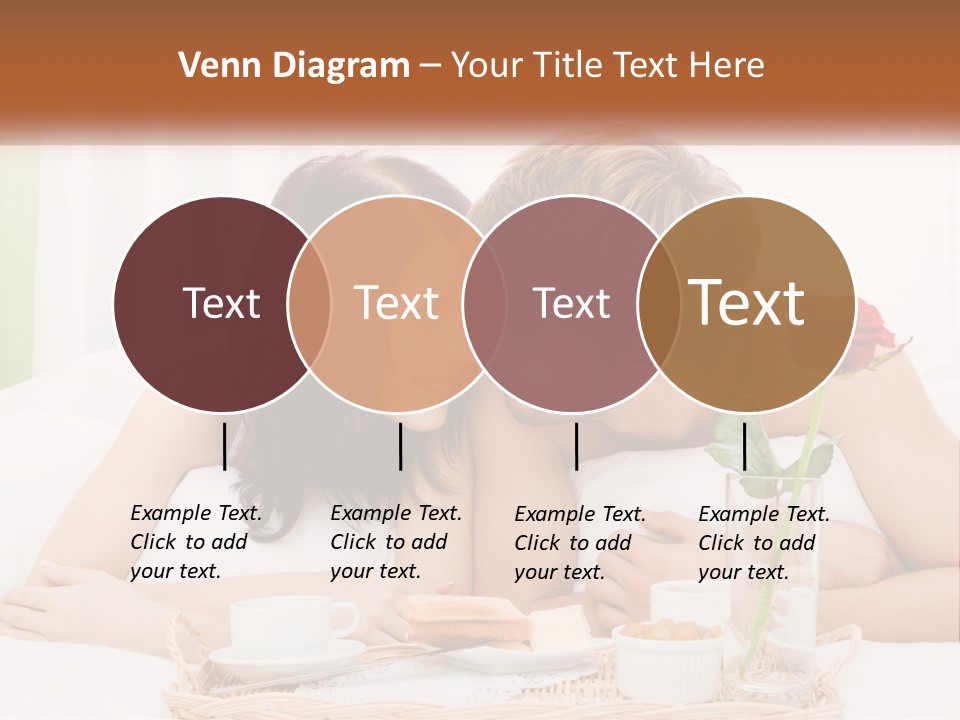 A Man And Woman Laying In Bed With A Rose PowerPoint Template