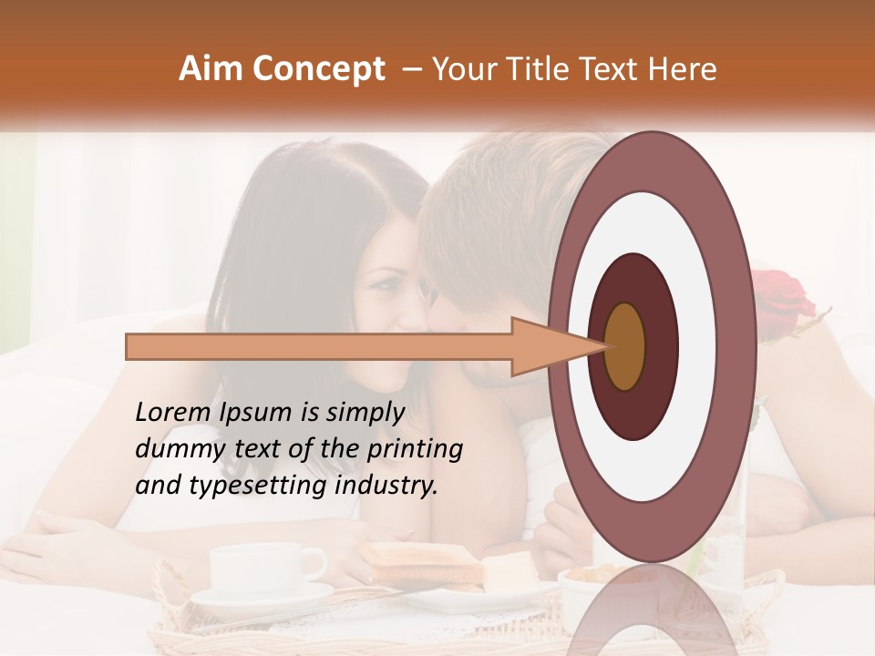 A Man And Woman Laying In Bed With A Rose PowerPoint Template