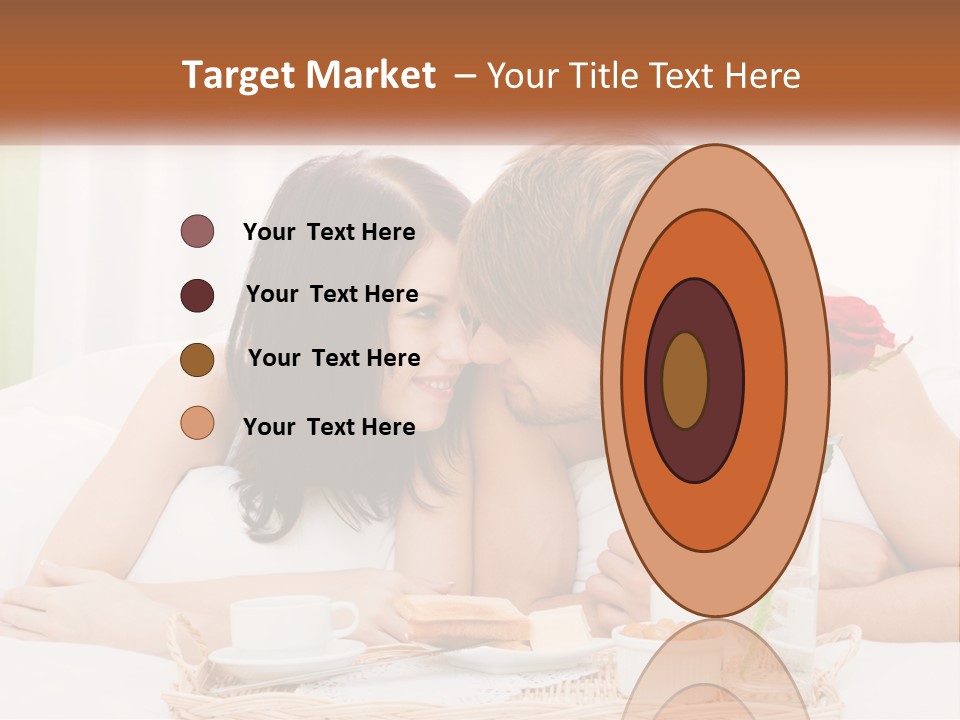 A Man And Woman Laying In Bed With A Rose PowerPoint Template