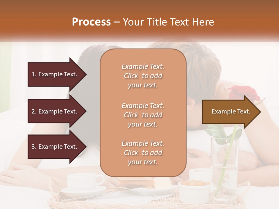 A Man And Woman Laying In Bed With A Rose PowerPoint Template