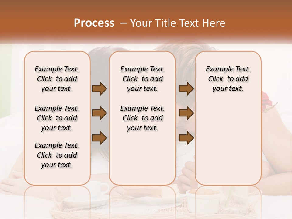 A Man And Woman Laying In Bed With A Rose PowerPoint Template