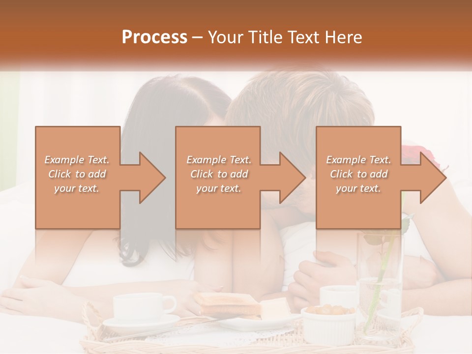 A Man And Woman Laying In Bed With A Rose PowerPoint Template