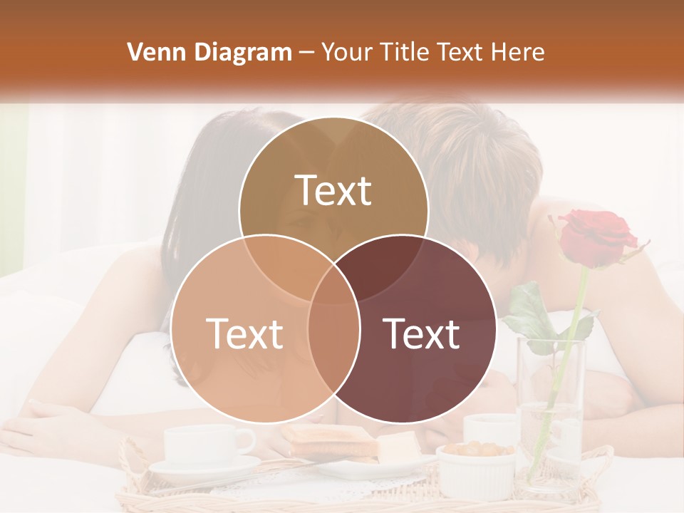 A Man And Woman Laying In Bed With A Rose PowerPoint Template