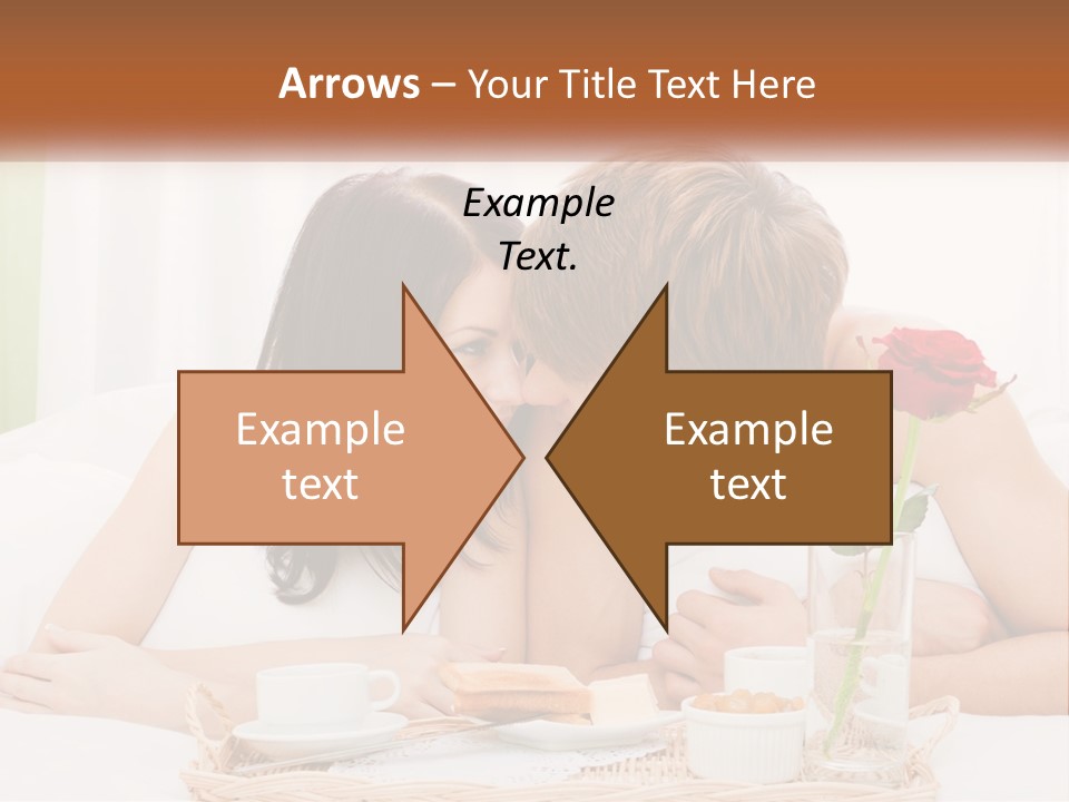 A Man And Woman Laying In Bed With A Rose PowerPoint Template