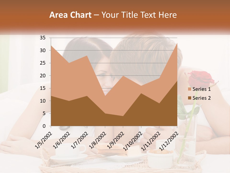 A Man And Woman Laying In Bed With A Rose PowerPoint Template