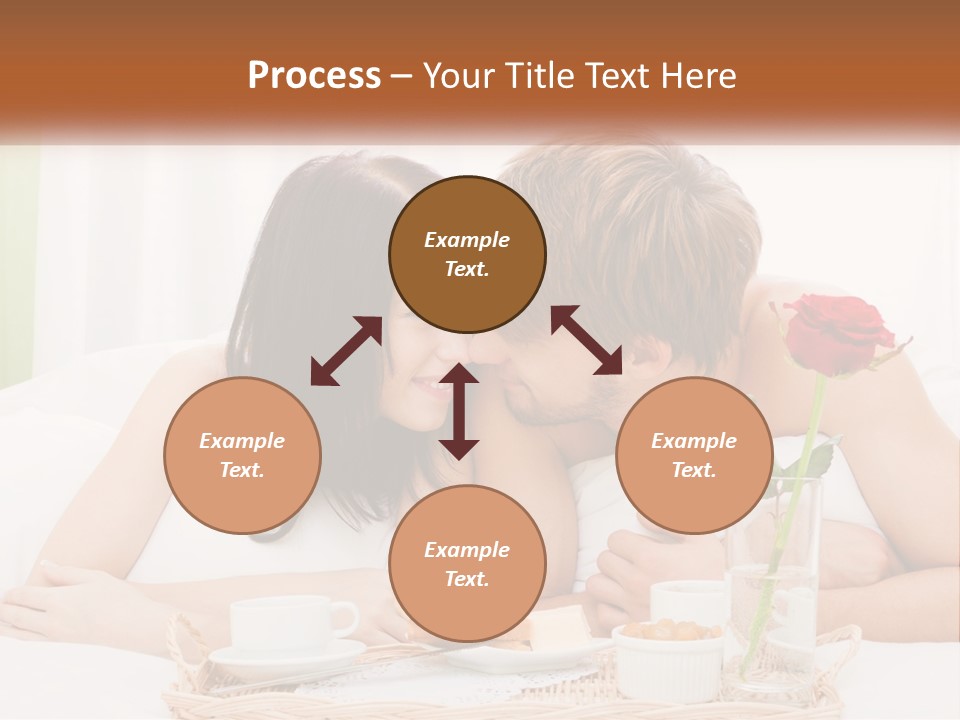 A Man And Woman Laying In Bed With A Rose PowerPoint Template