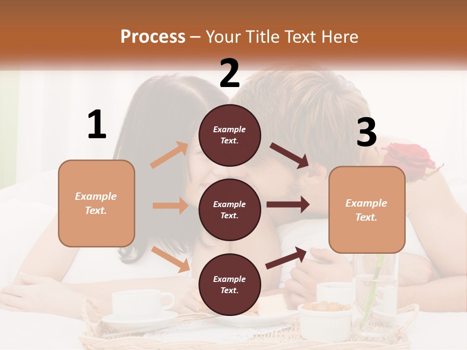 A Man And Woman Laying In Bed With A Rose PowerPoint Template