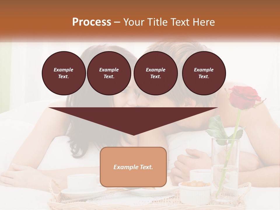 A Man And Woman Laying In Bed With A Rose PowerPoint Template