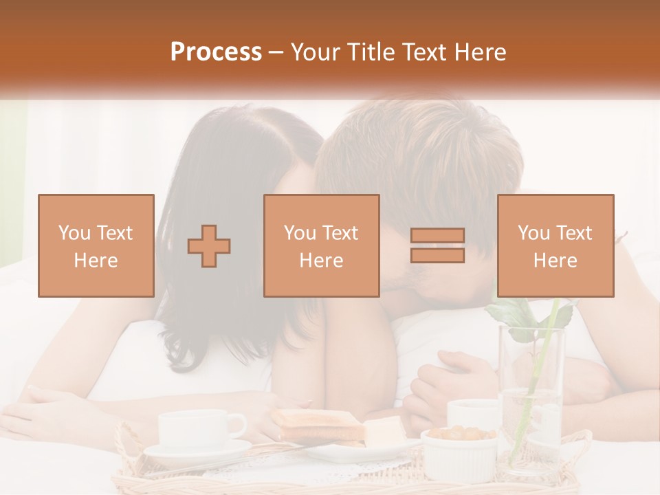 A Man And Woman Laying In Bed With A Rose PowerPoint Template