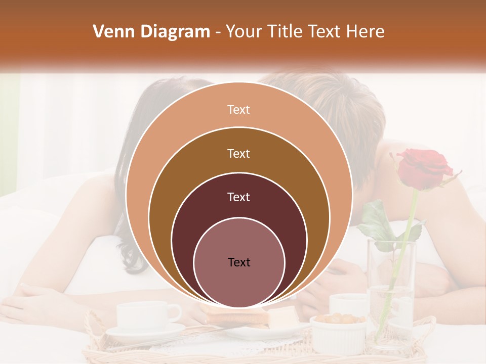 A Man And Woman Laying In Bed With A Rose PowerPoint Template