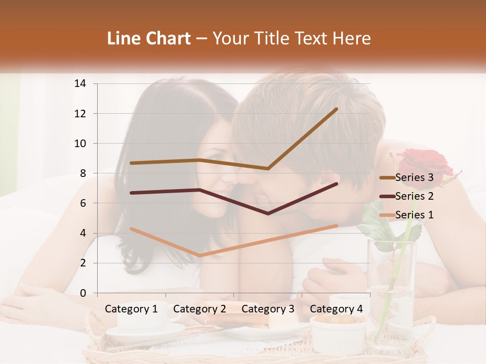 A Man And Woman Laying In Bed With A Rose PowerPoint Template