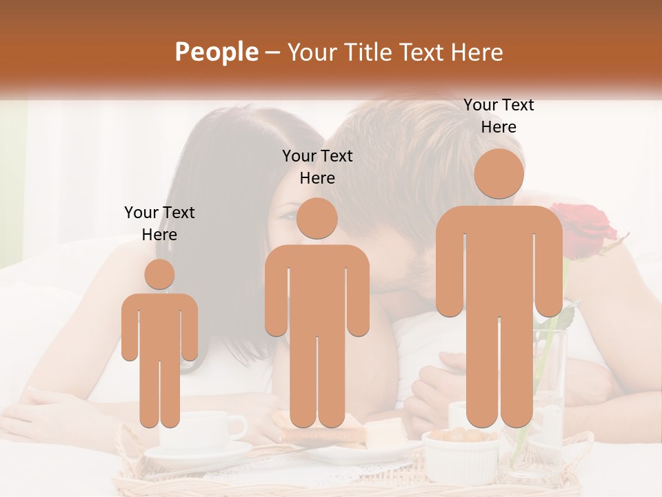 A Man And Woman Laying In Bed With A Rose PowerPoint Template