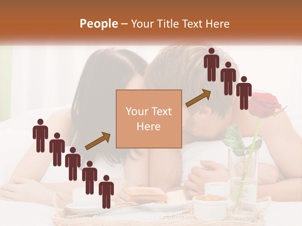 A Man And Woman Laying In Bed With A Rose PowerPoint Template