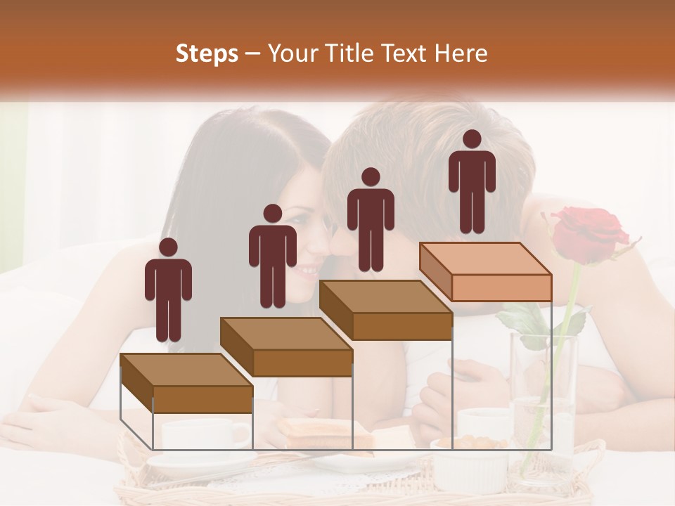 A Man And Woman Laying In Bed With A Rose PowerPoint Template