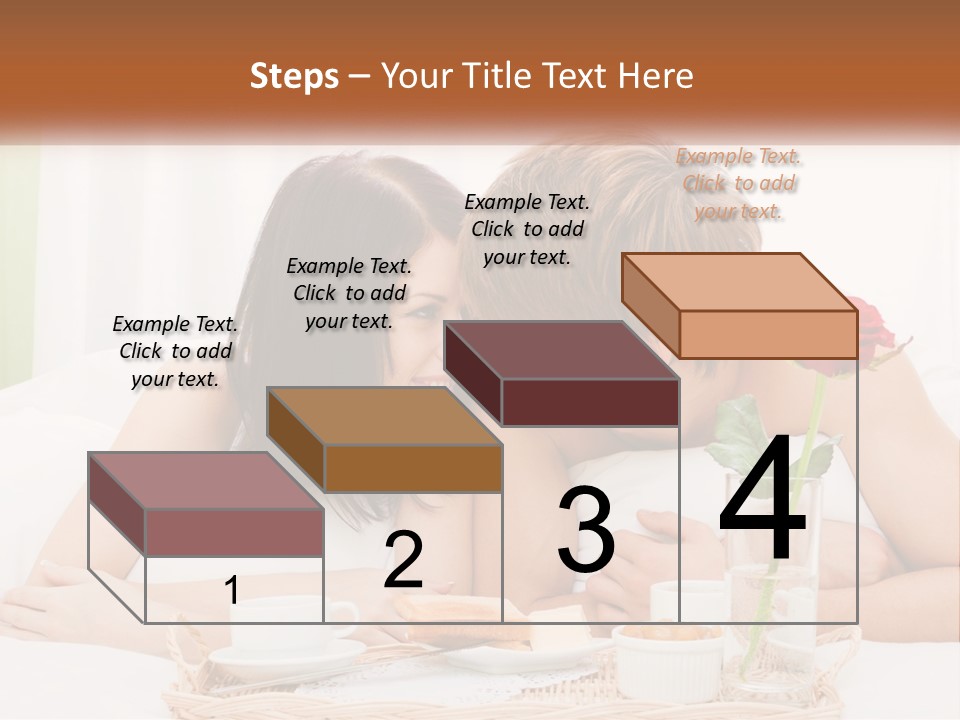 A Man And Woman Laying In Bed With A Rose PowerPoint Template