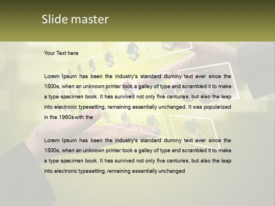 A Person Touching A Button On A Touch Screen PowerPoint Template