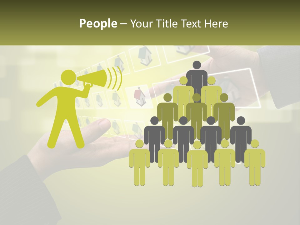 A Person Touching A Button On A Touch Screen PowerPoint Template