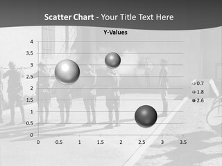 A Group Of Soldiers Standing In Front Of A Building PowerPoint Template