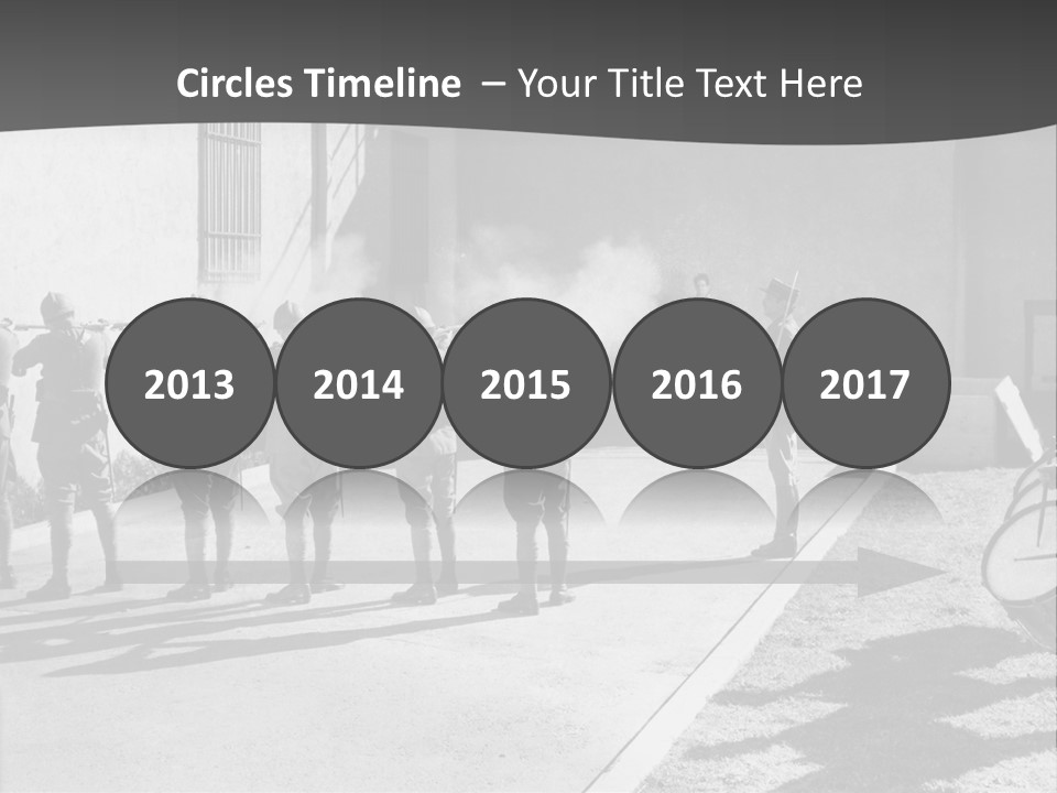 A Group Of Soldiers Standing In Front Of A Building PowerPoint Template