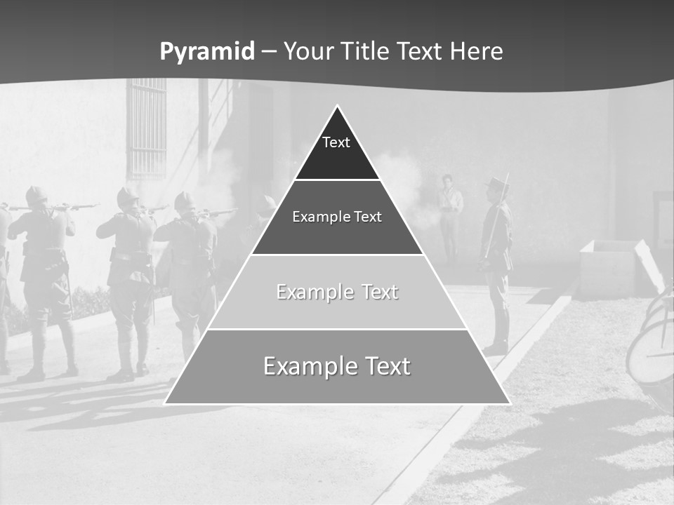 A Group Of Soldiers Standing In Front Of A Building PowerPoint Template