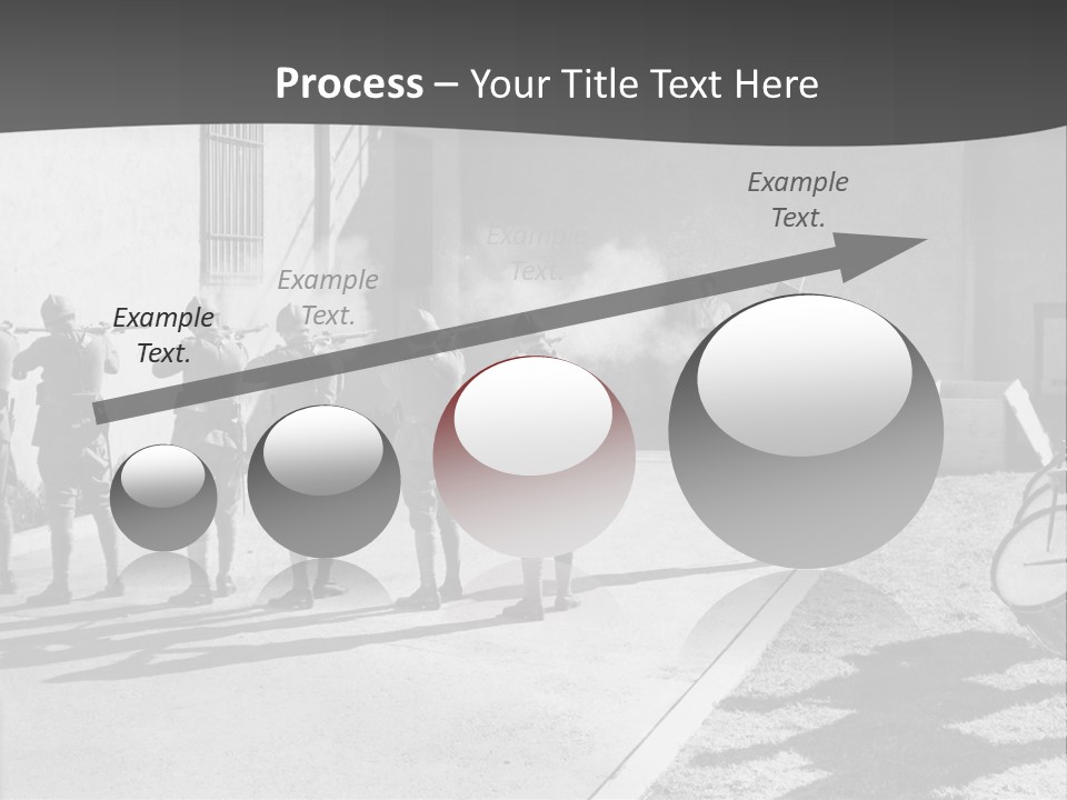 A Group Of Soldiers Standing In Front Of A Building PowerPoint Template