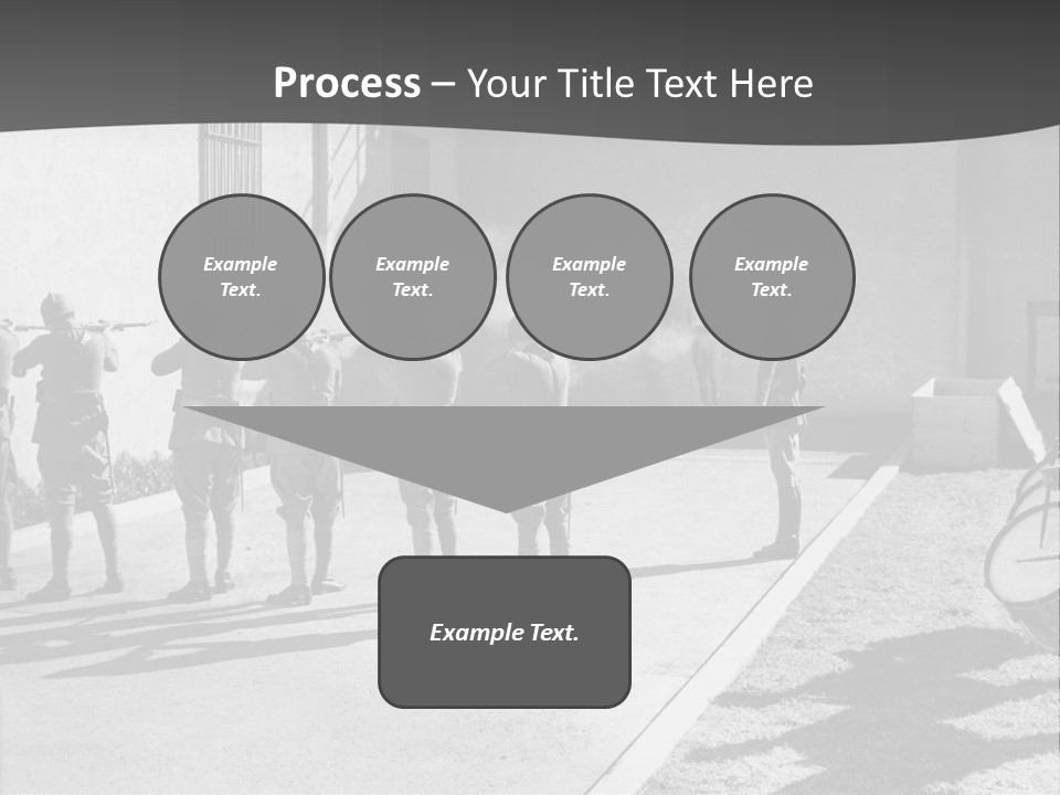 A Group Of Soldiers Standing In Front Of A Building PowerPoint Template