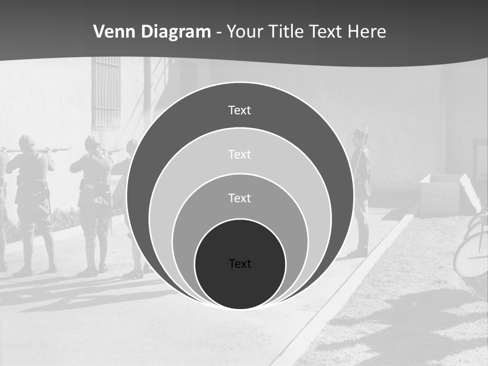 A Group Of Soldiers Standing In Front Of A Building PowerPoint Template