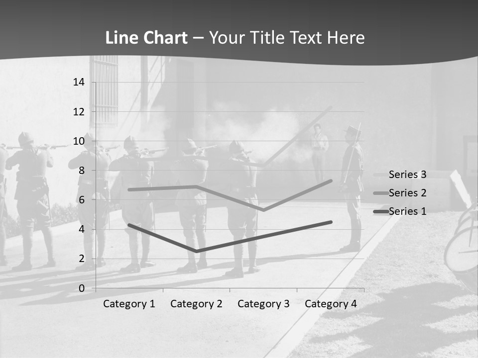 A Group Of Soldiers Standing In Front Of A Building PowerPoint Template