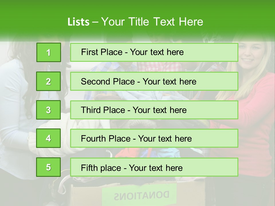 A Group Of People Standing Around A Pile Of Clothes PowerPoint Template